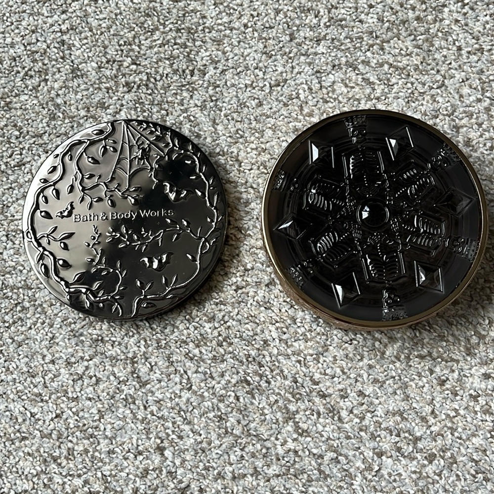 2 Halloween Bath & Body Works 3 Wick Candle Lids